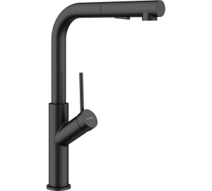 Grifo de cocina monomando con caño extraible Negro